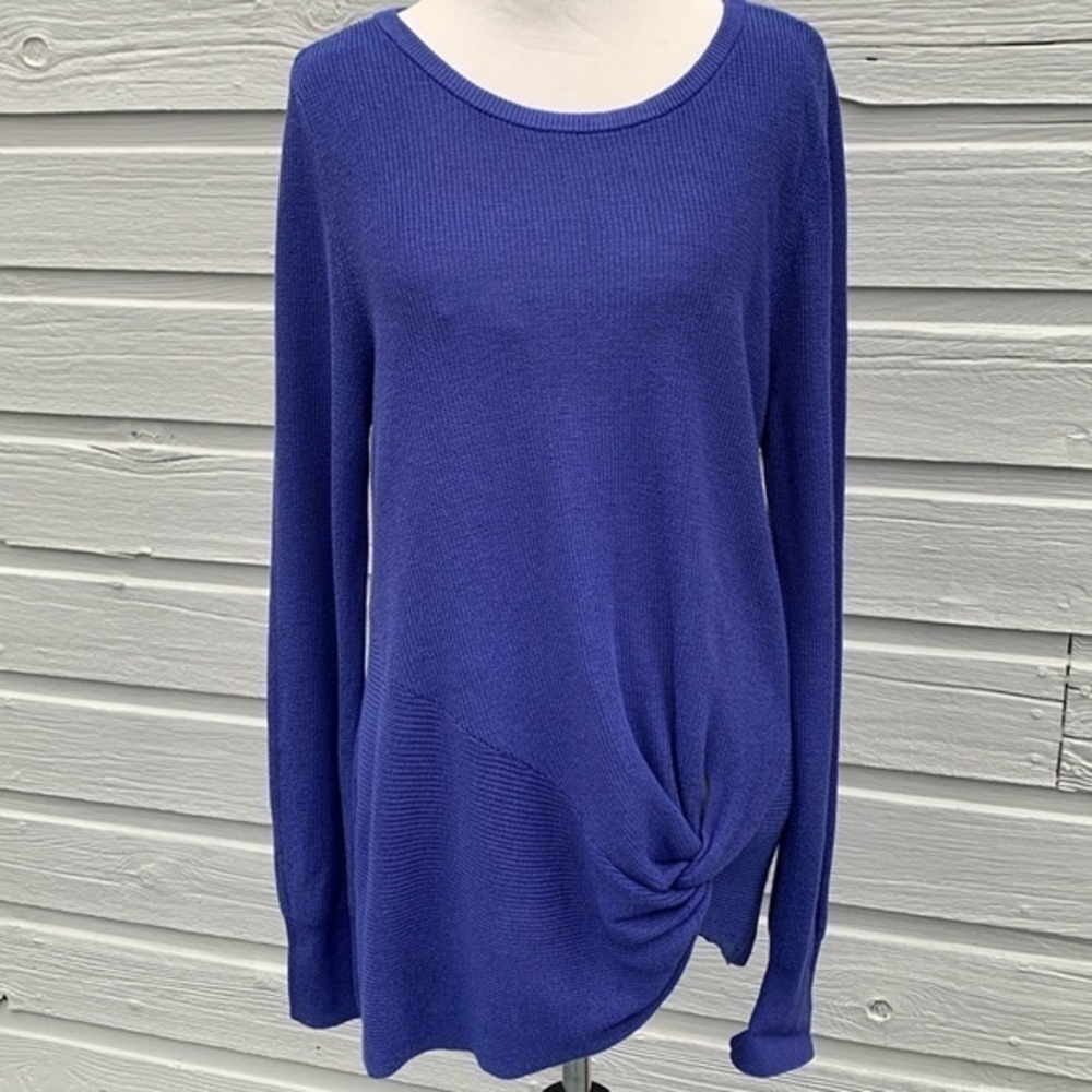 Chico’s Blue Twist Side Pullover Sweater M